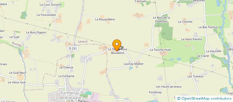 localisation de l'entreprise LES CHAMPS D'A COTE  GEVEZE