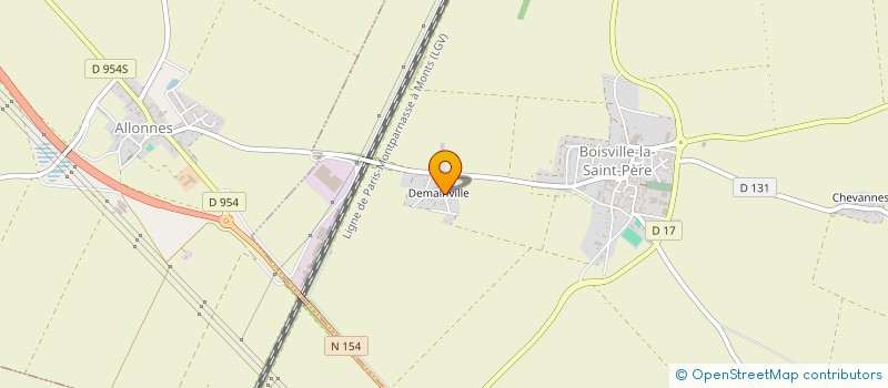 localisation de l'entreprise LES CHAMPS D'EOLE à BOISVILLE-LA-SAINT-PERE