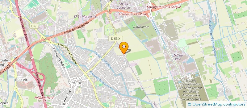 localisation de l'entreprise LES CHAMPS DE CELIAURE  ENTRAIGUES-SUR-LA-SORGUE