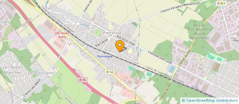 localisation de l'entreprise LES CHAMPS DE LA BASSE VACHERIE  PIERRELAYE