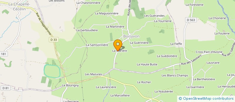 localisation de l'entreprise LES CHAMPS DE LA MARIERE  BOISYVON