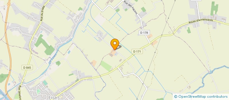 localisation de l'entreprise LES CHAMPS DE LA MASURE  BEUVRY