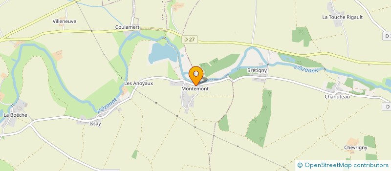 localisation de l'entreprise LES CHAMPS DE MONTEMONT à YEVRES
