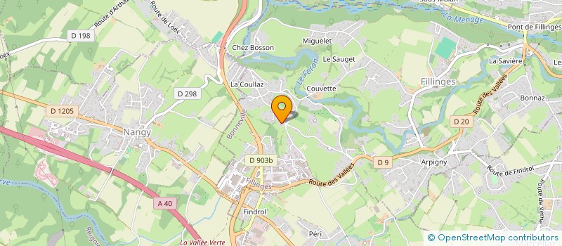 localisation de l'entreprise LES CHAMPS DE SOLY  FILLINGES