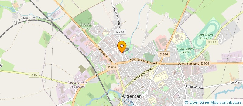localisation de l'entreprise LES CHAMPS DES POSSIBLES à ARGENTAN