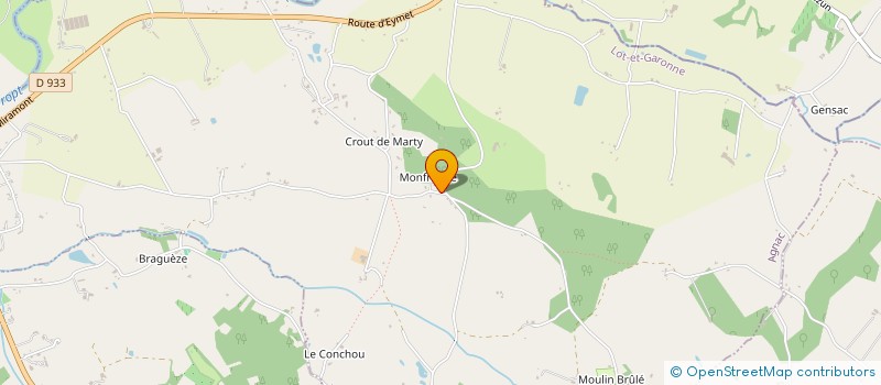 localisation de l'entreprise LES CHAMPS FLEURIS  AGNAC