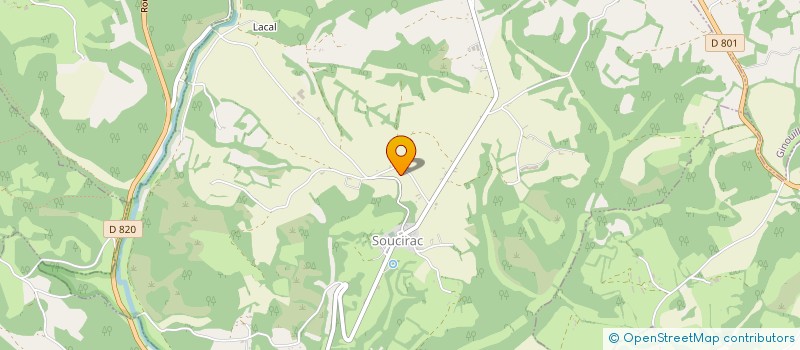 localisation de l'entreprise LES CHAMPS GRANDS  GINOUILLAC