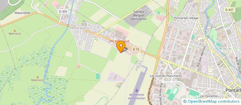 localisation de l'entreprise LES CHAMPS JOLIS  HOUTAUD