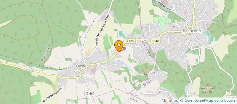 localisation de l'entreprise LES CHAMPS MONTANTS  DASLE