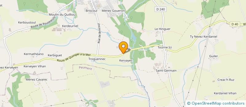 localisation de l'entreprise LES CHAMPS TREGANO  PLOGASTEL-SAINT-GERMAIN