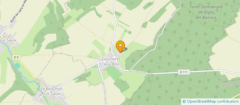 localisation de l'entreprise LES CHANTERELLES 2 à FOUCHERES-AUX-BOIS