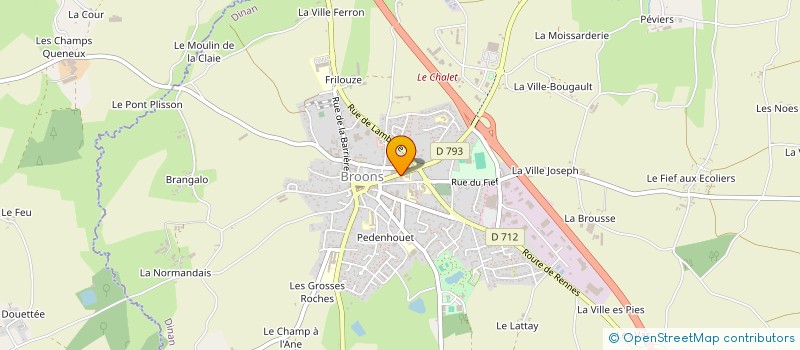 localisation de l'entreprise LES CHANTERELLES  BROONS