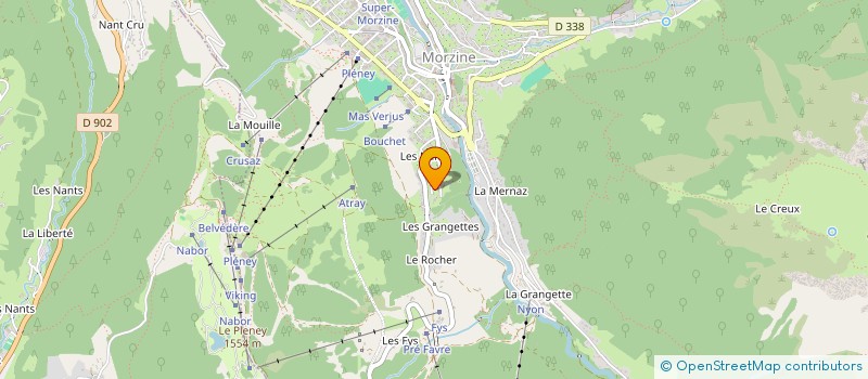 localisation de l'entreprise LES CHANTEREYS à MORZINE