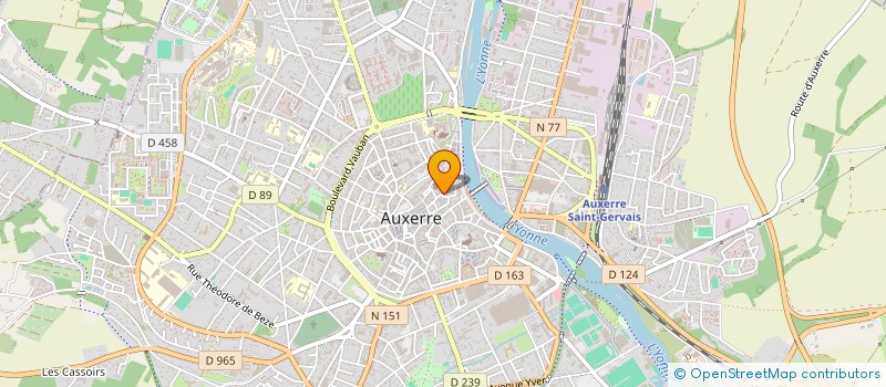 localisation de l'entreprise LES CHANTEURS POUR LE PLAISIR à AUXERRE