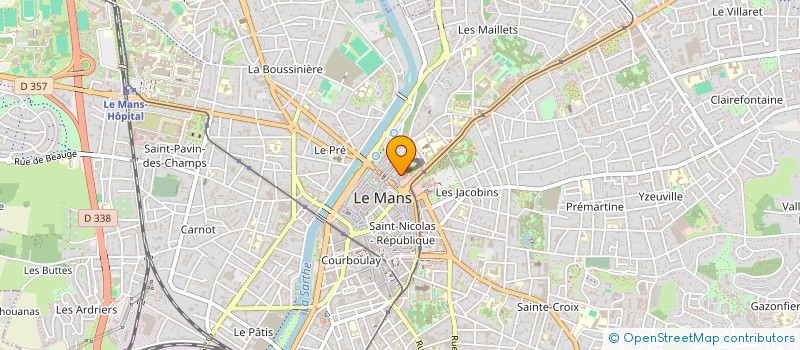localisation de l'entreprise LES CHANTIERS D'AVENIR à SILLE-LE-GUILLAUME