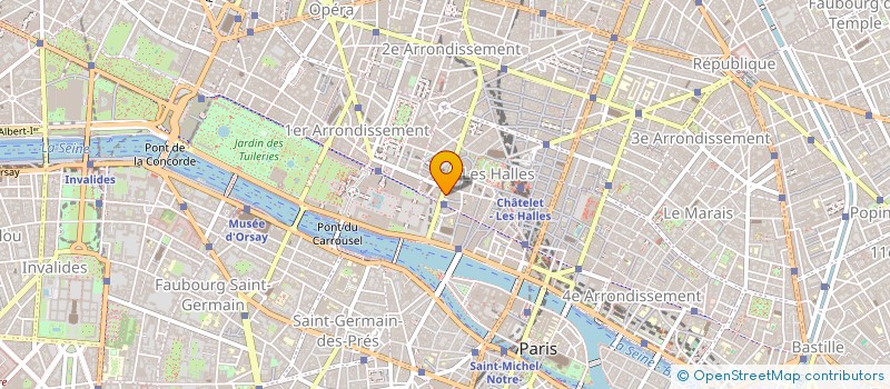 localisation de l'entreprise LES CHANTIERS DU LOUVRE à PARIS