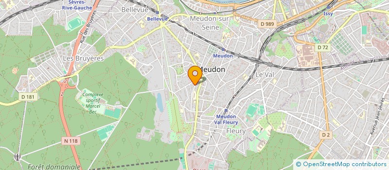 localisation de l'entreprise LES CHANTS DES JARDINS  MEUDON