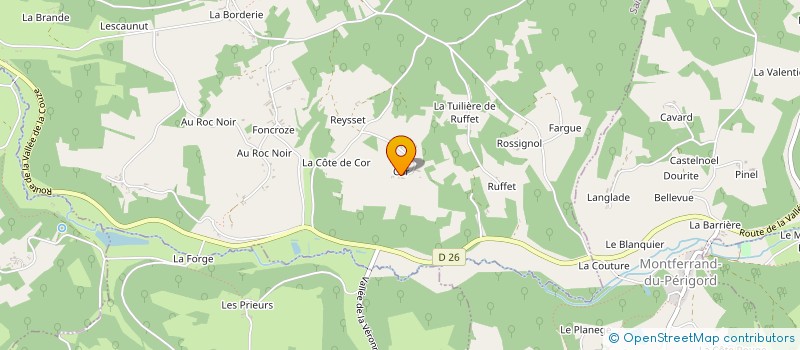 localisation de l'entreprise LES CHANVRIERS DE COR à SAINT-AVIT-SENIEUR