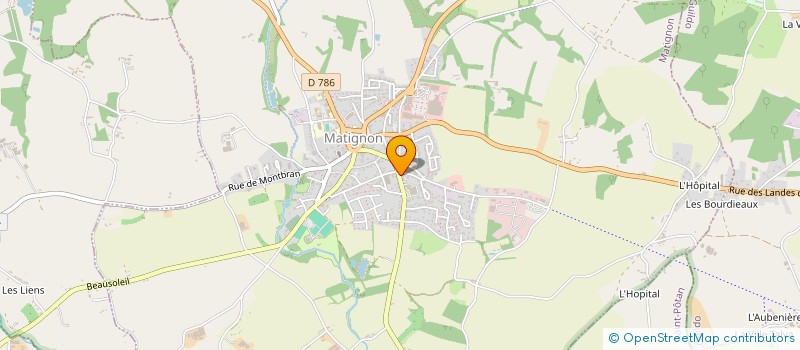 localisation de l'entreprise LES CHAPEAUX DE PAILLES  MATIGNON