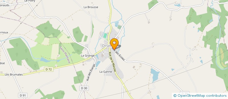 localisation de l'entreprise LES CHAPEAUX VERTS à ORSENNES