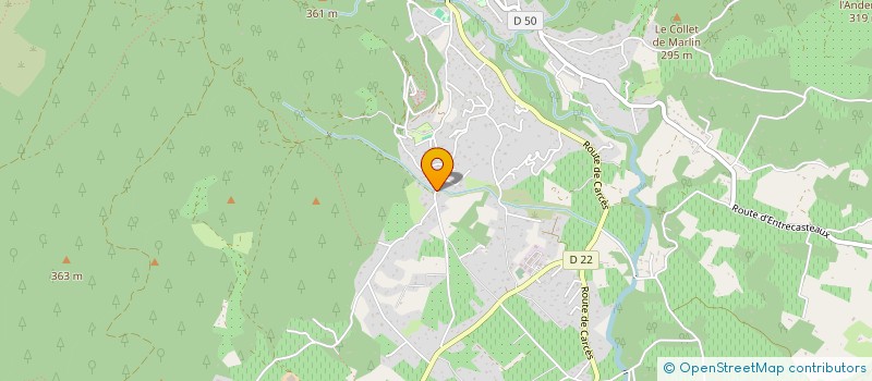 localisation de l'entreprise LES CHAPELIERS  COTIGNAC