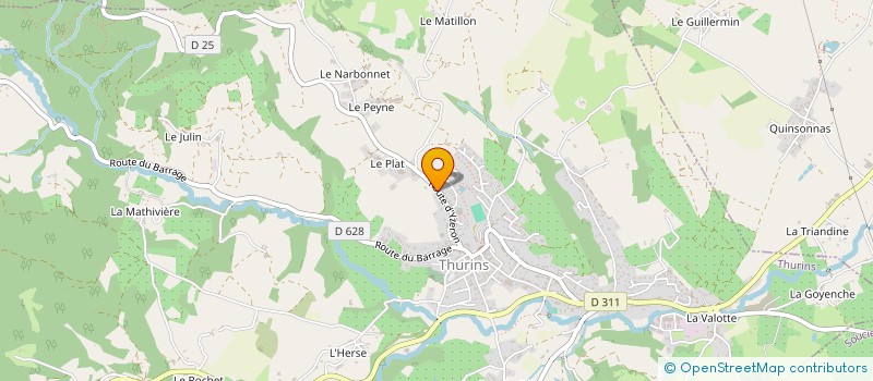 localisation de l'entreprise LES CHARCUTERIES DE PY FROID à THURINS