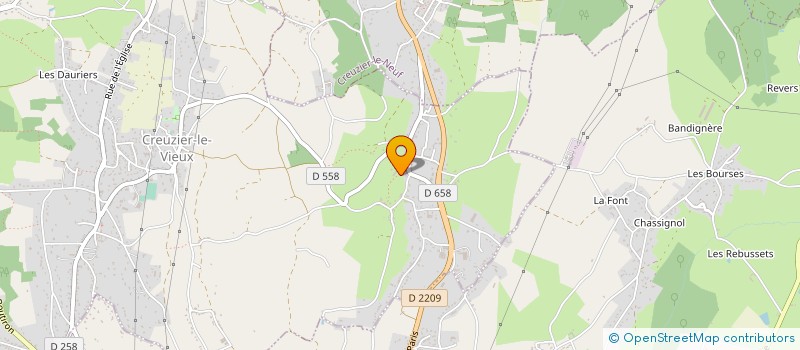localisation de l'entreprise LES CHARCUTIERS D'AUVERGNE à CREUZIER-LE-VIEUX