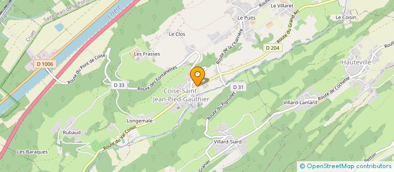 localisation de l'entreprise LES CHARDAIS  COISE-SAINT-JEAN-PIED-GAUTHIER