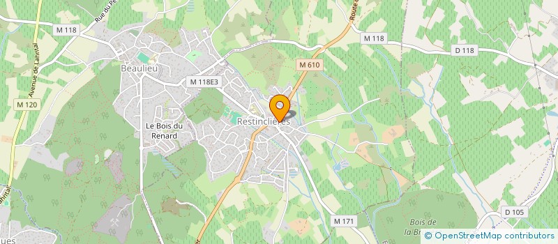 localisation de l'entreprise LES CHARDONNERETS  RESTINCLIERES