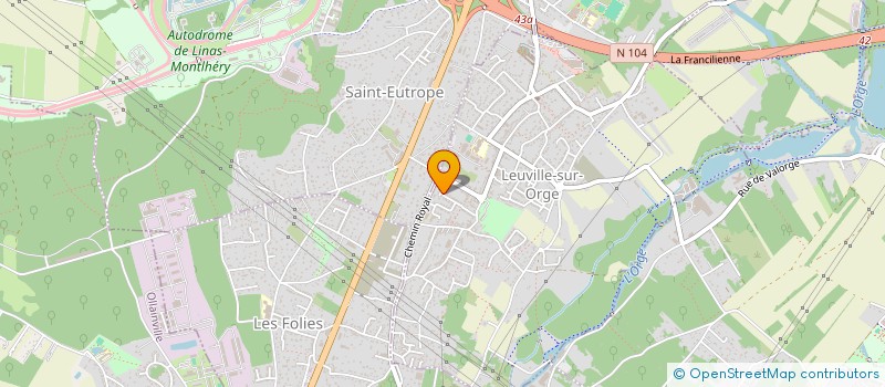 localisation de l'entreprise LES CHARDONNERETS  LEUVILLE-SUR-ORGE