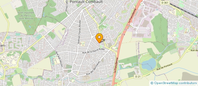 localisation de l'entreprise LES CHARDONS à PONTAULT-COMBAULT