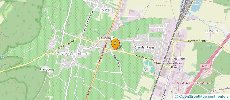 localisation de l'entreprise LES CHARDONS BLEUS  GEVREY-CHAMBERTIN