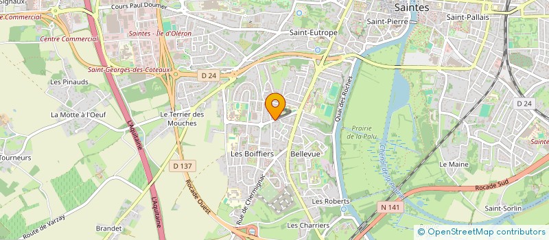 localisation de l'entreprise LES CHARENTAIS  SAINTES