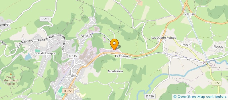 localisation de l'entreprise LES CHARIOTS à YDES