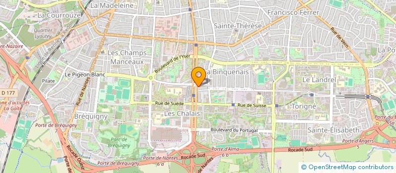 localisation de l'entreprise LES CHARMES  RENNES