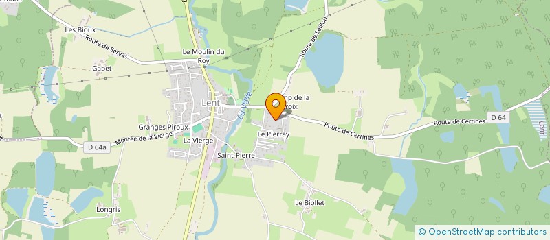 localisation de l'entreprise LES CHARMES  LENT