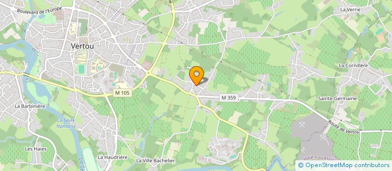 localisation de l'entreprise LES CHARMES  VERTOU