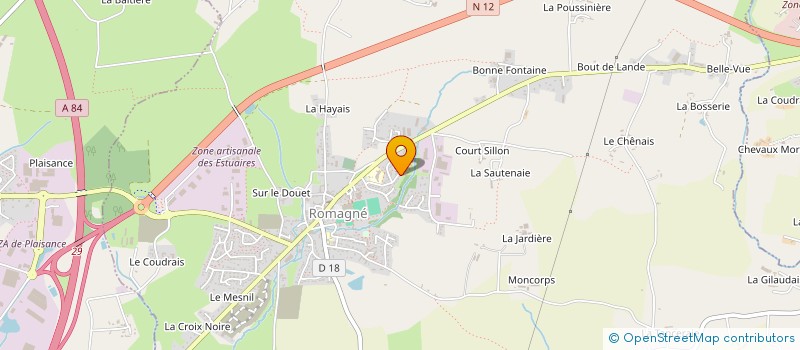 localisation de l'entreprise LES CHARMES  ROMAGNE