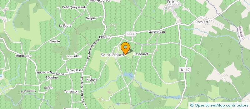 localisation de l'entreprise LES CHARMES GODARD  SAINT-CIBARD