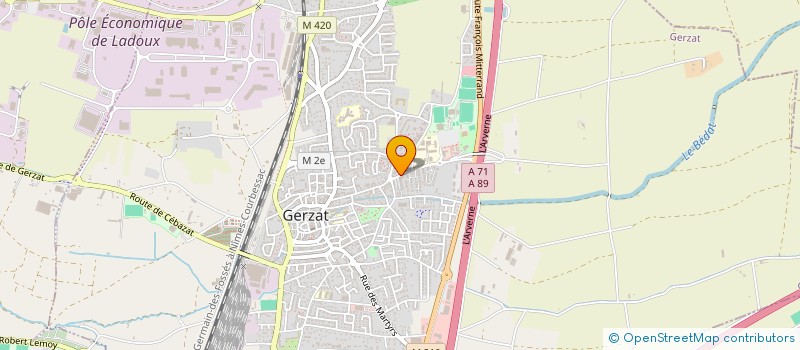 localisation de l'entreprise LES CHARMETS  GERZAT