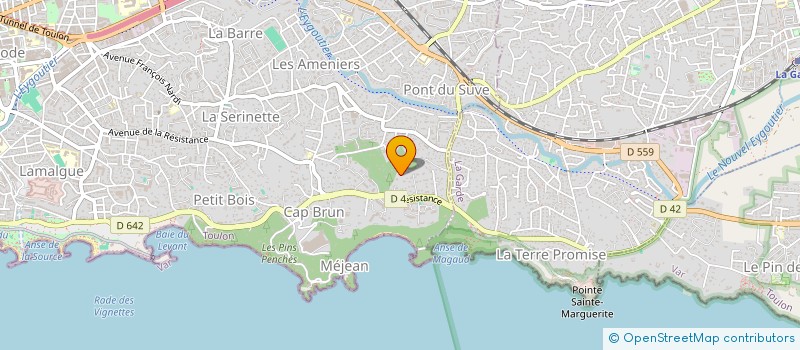 localisation de l'entreprise LES CHARMETTES  TOULON