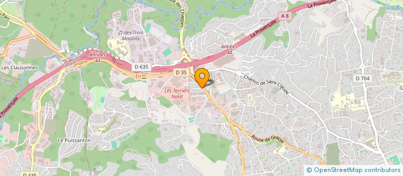 localisation de l'entreprise LES CHARMETTES à ANTIBES