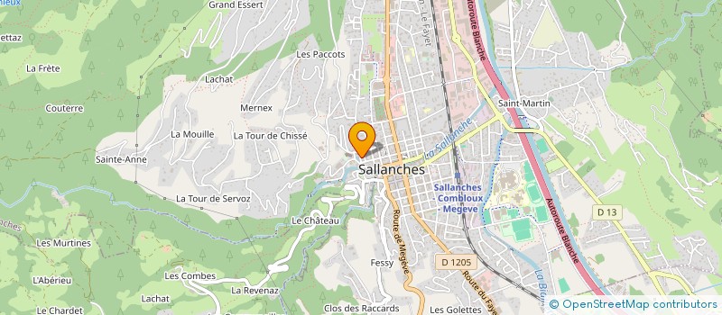 localisation de l'entreprise LES CHARMILLES à SALLANCHES
