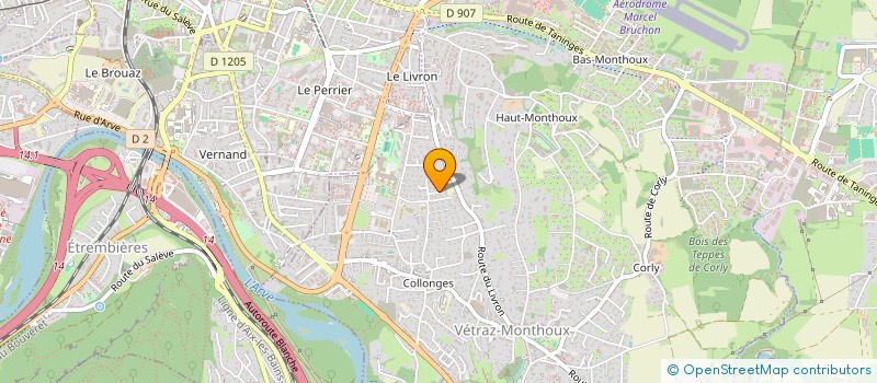 localisation de l'entreprise LES CHARMILLES  VETRAZ-MONTHOUX