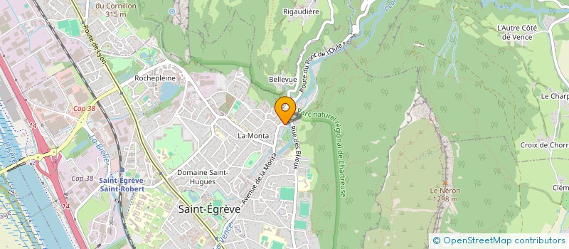 localisation de l'entreprise LES CHARMILLES  SAINT-EGREVE