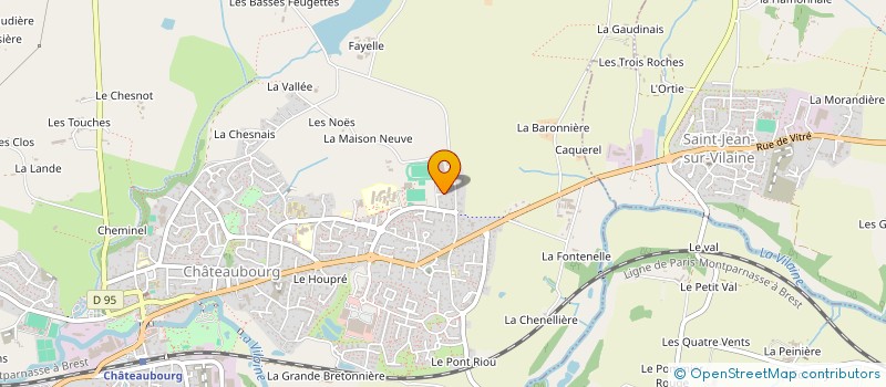 localisation de l'entreprise LES CHARMILLES  CHATEAUBOURG