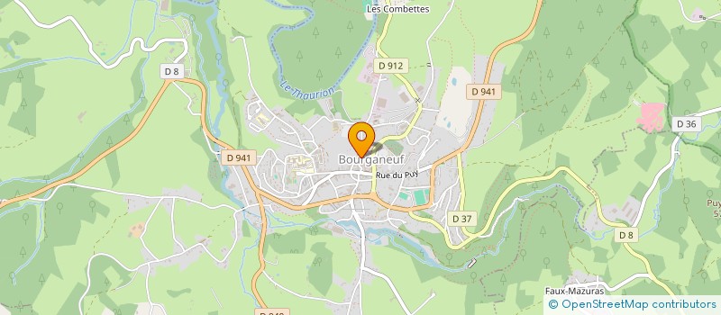 localisation de l'entreprise LES CHARMILLES DE L'ETANG  BOURGANEUF