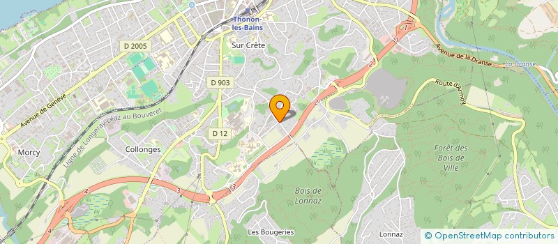 localisation de l'entreprise LES CHARMOTTES à THONON-LES-BAINS