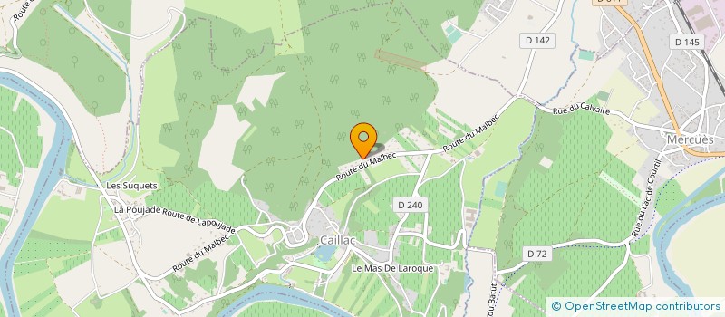 localisation de l'entreprise LES CHARPENTES DU QUERCY  CAILLAC