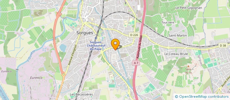 localisation de l'entreprise LES CHARPENTES DU SUD  SORGUES